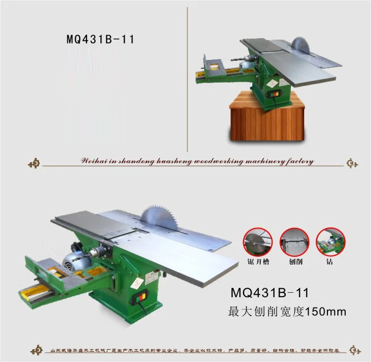 Electric Table Saw Woodworking Bench Drill Wood Planer Multi-functional Chainsaw Desktop Machine 220V  1100W MQ431B-11