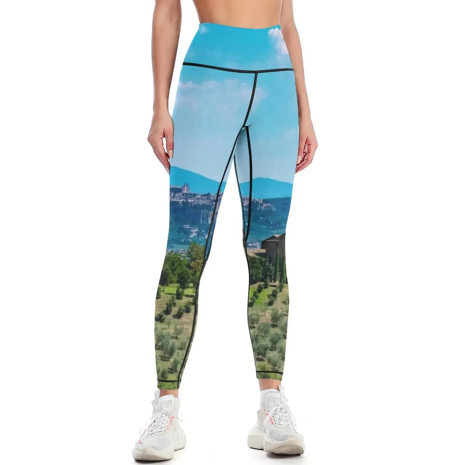 

Villa in Tuscany Italy Leggings Women's pants gym womans Women's push up Sports female Womens Leggings