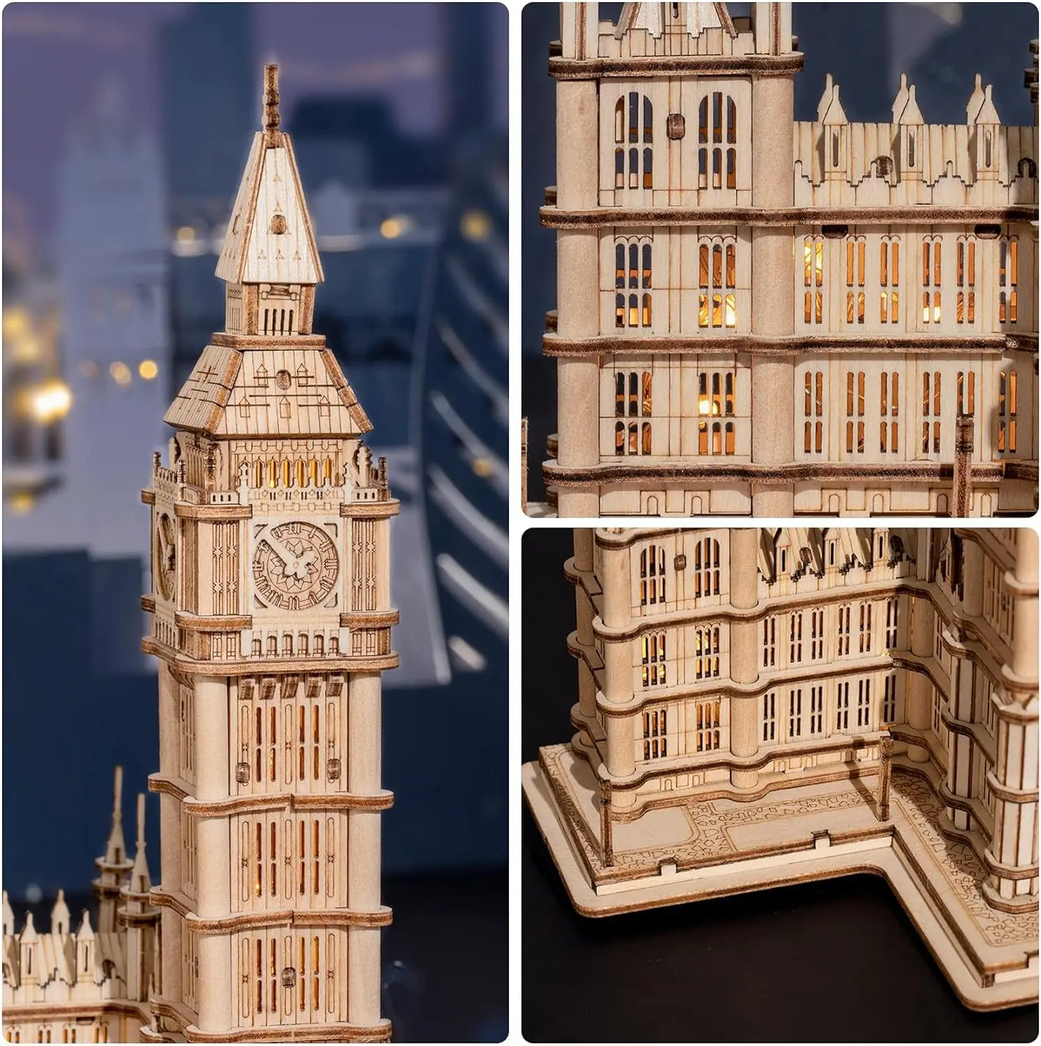 Robotime Big Ben 3D Puzzle Wooden Model Kits Building Construction Crafts Kits Best Birthday Gifts  for Adult