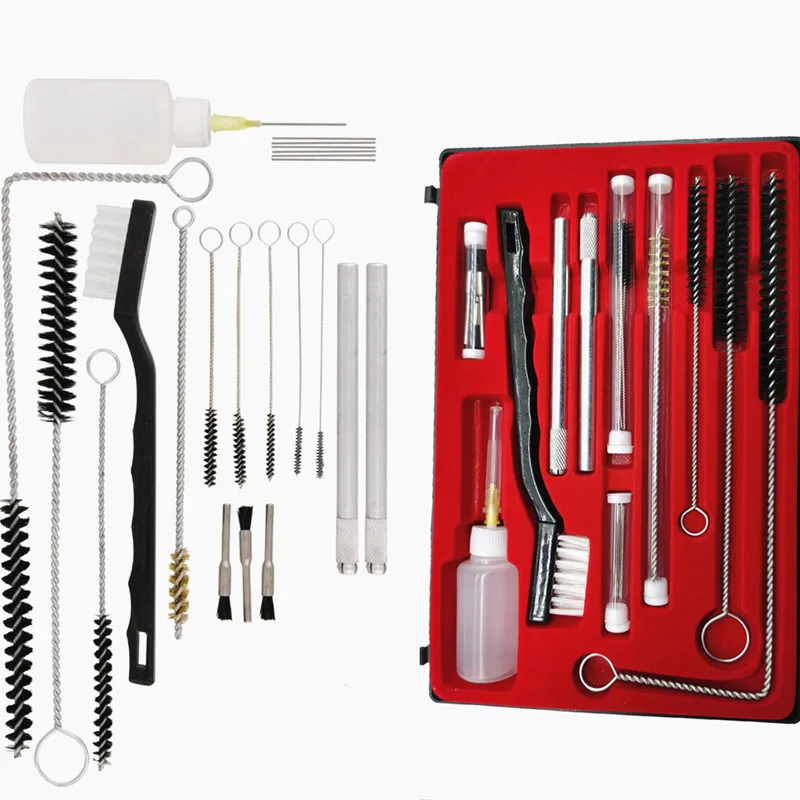 Air Brush Spray Gun Cleaning Kit 27pcs Airbrush Gravity Paint Mini HVLP Detail Set Airbrush Spray Gun Cleaning Repair Tool Kit