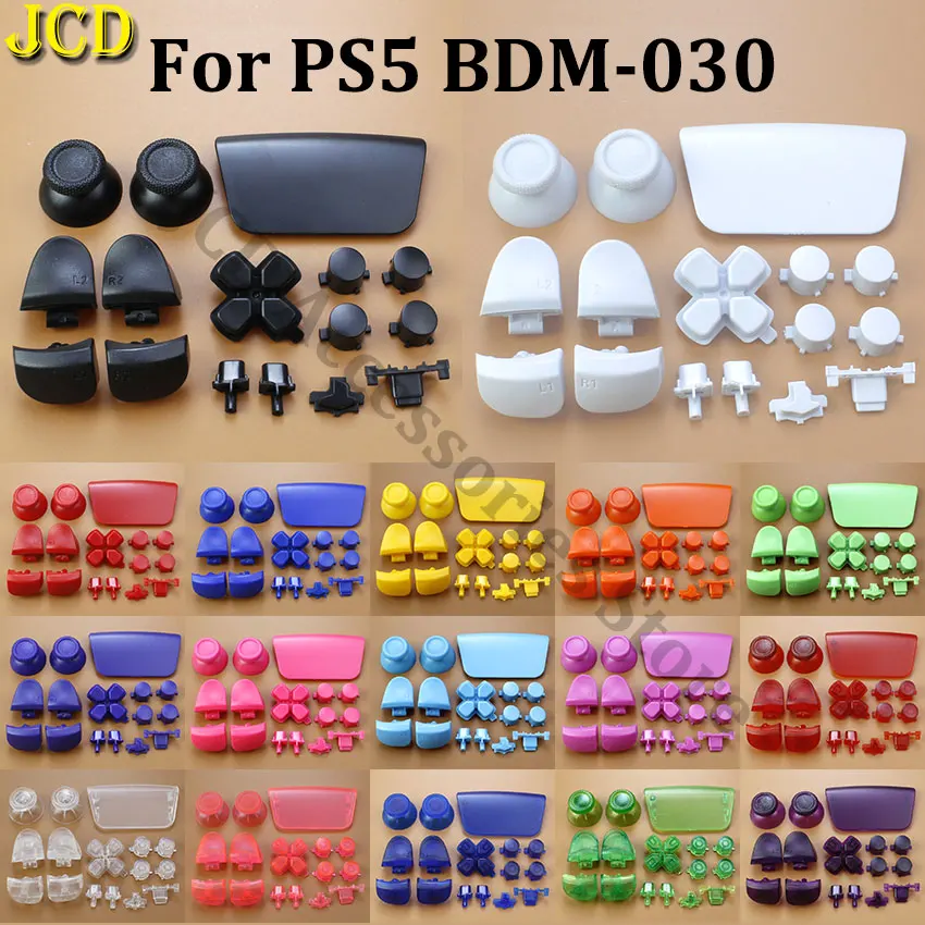 

JCD Full Set Joysticks Cap D-pad R1 L1 R2 L2 Direction Key AB XY Buttons For PS5 V3 3.0 BDM-030 Controller Gamepad