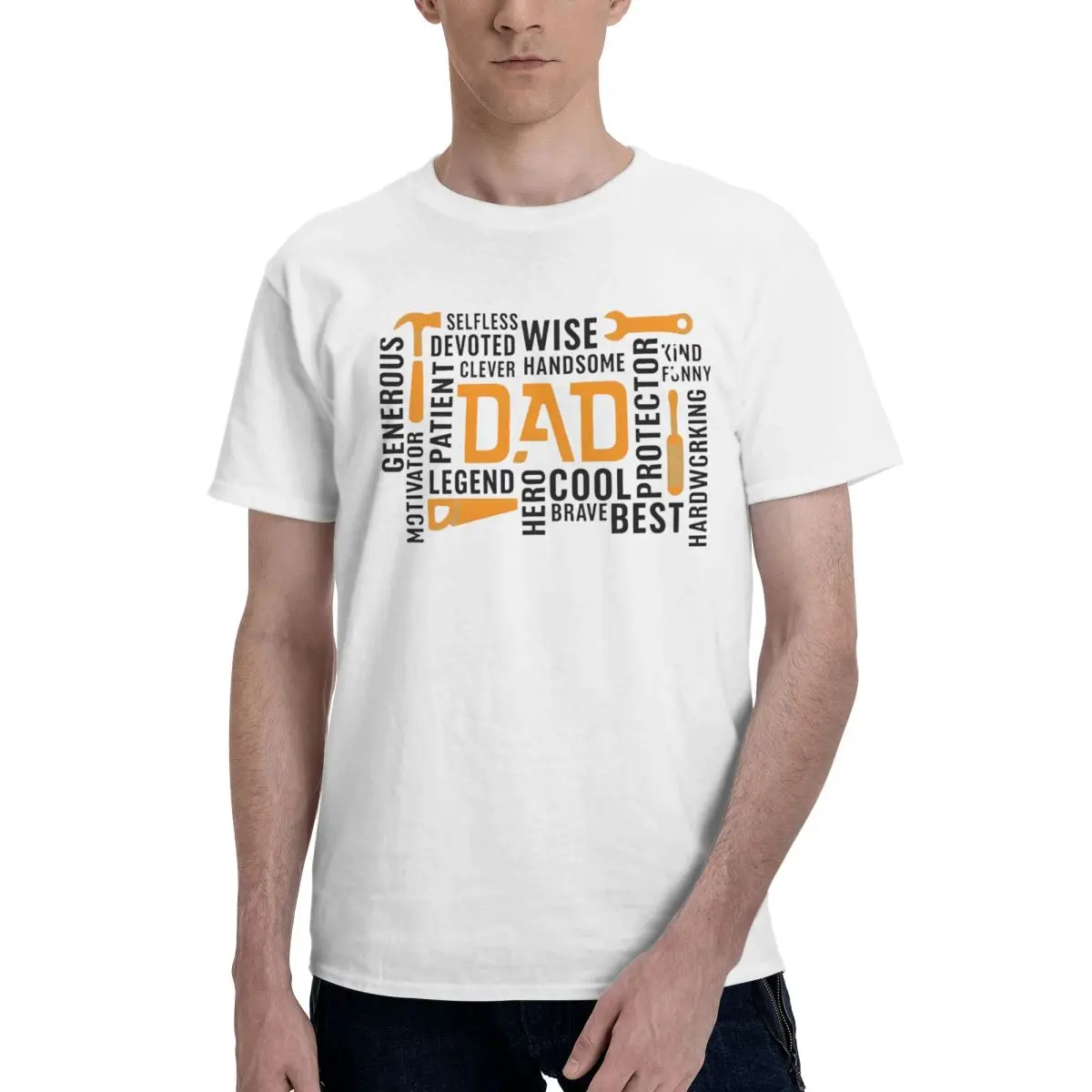Dad Tribute Words Art Movement T-shirts Leisure Championship Graphic Vintage Top quality USA Size