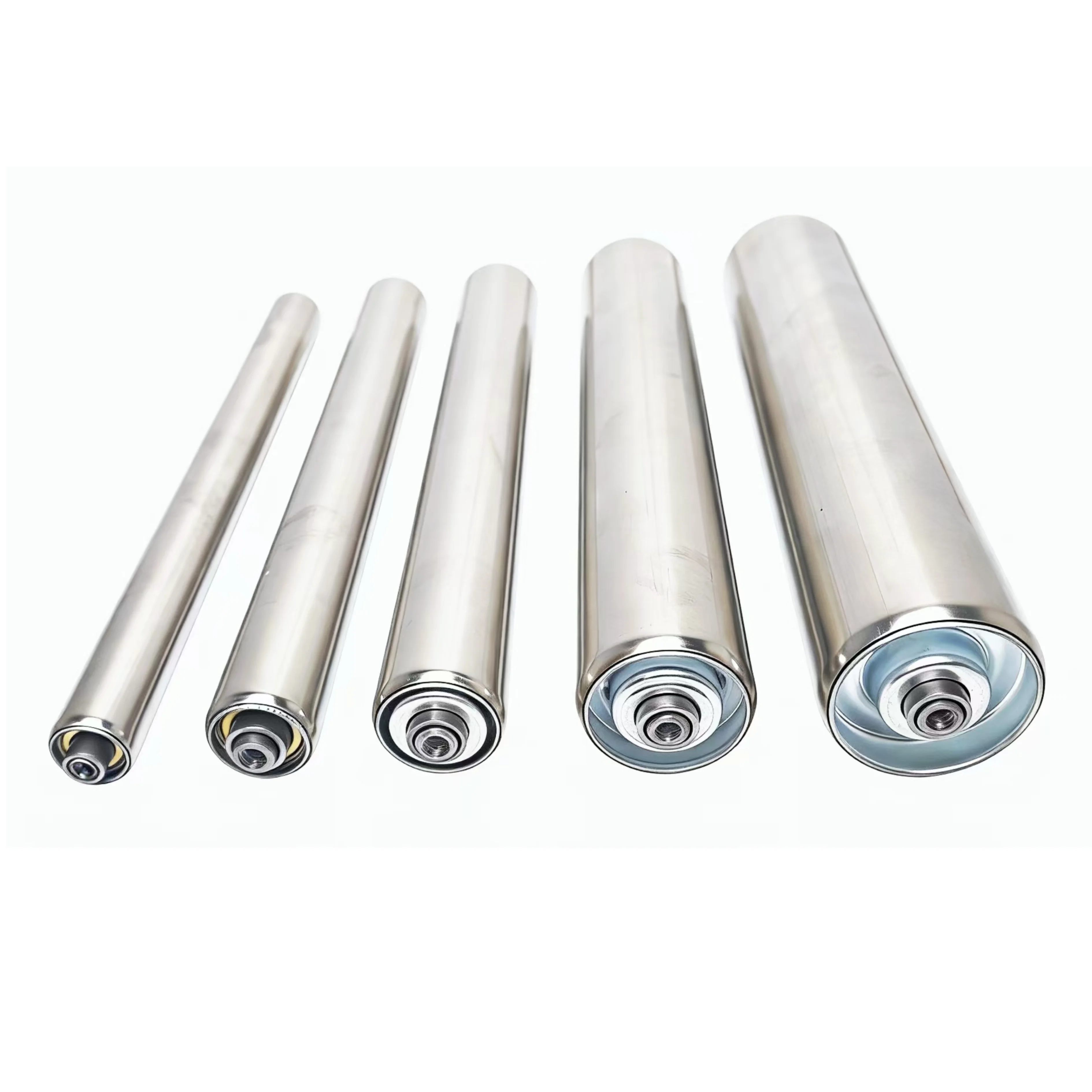 210 Stainless Steel Idler Conveyor Roller Female Thread Diameter 25-60mm Length 100-1000mm M6/M8 for Industrial Use