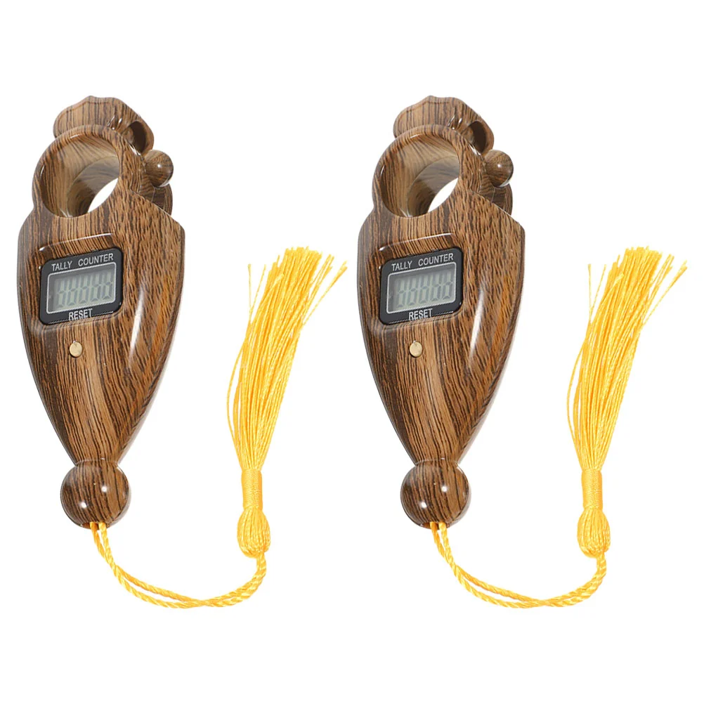 2pcs Digital Finger Counter for Prayer Beads LED Screen and Portable Practical Buddha Bead Counting Tools for Chanting