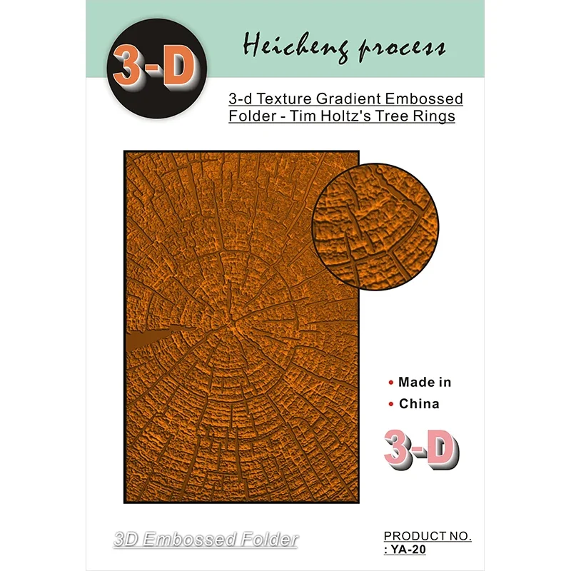 2022 New 3-d Texture Gradient Embossed Folder - Tim Holtz's Tree Rings