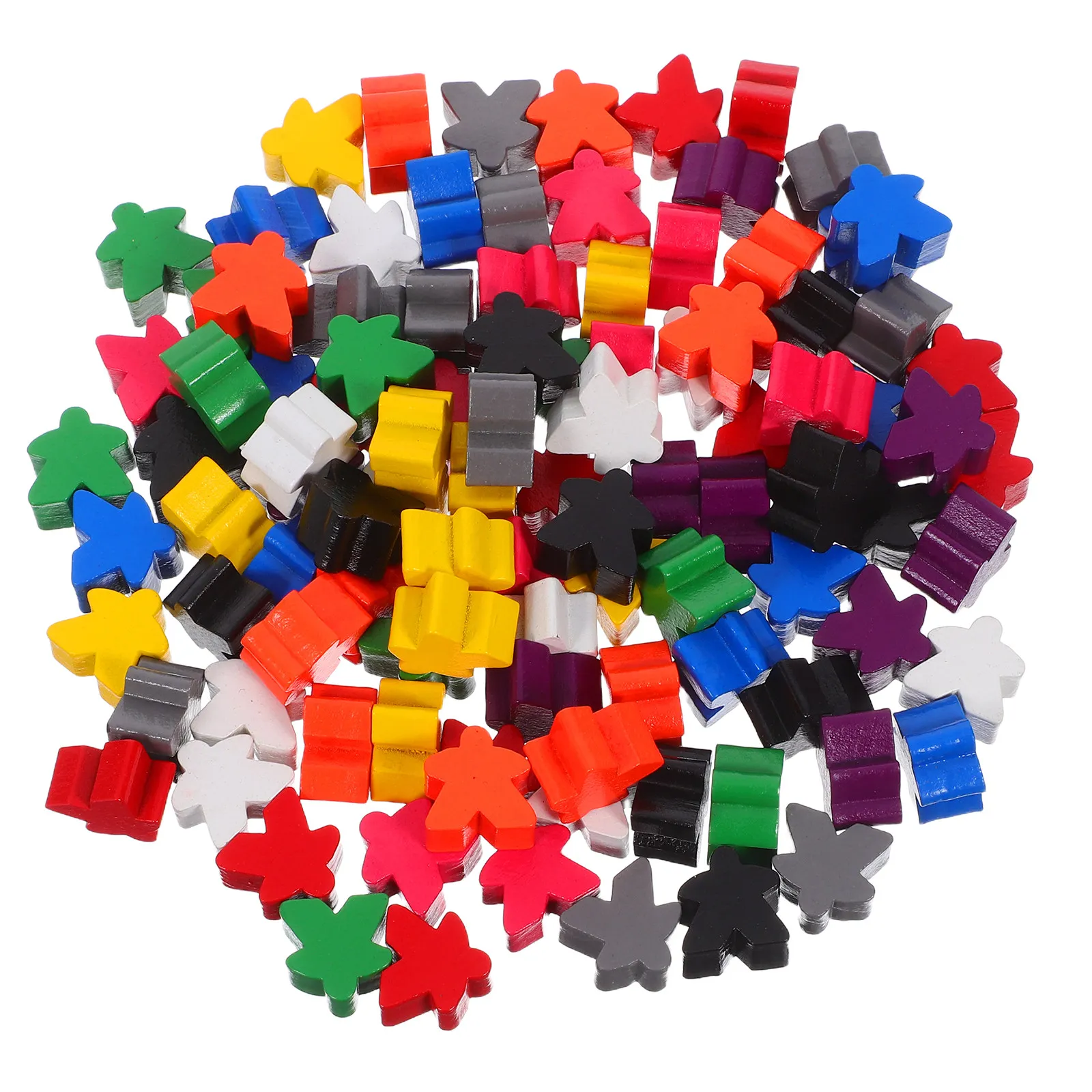 

100 шт. Аксессуары для семейной игры Meeples: разноцветные жетоны, миниатюрные фигурки людей