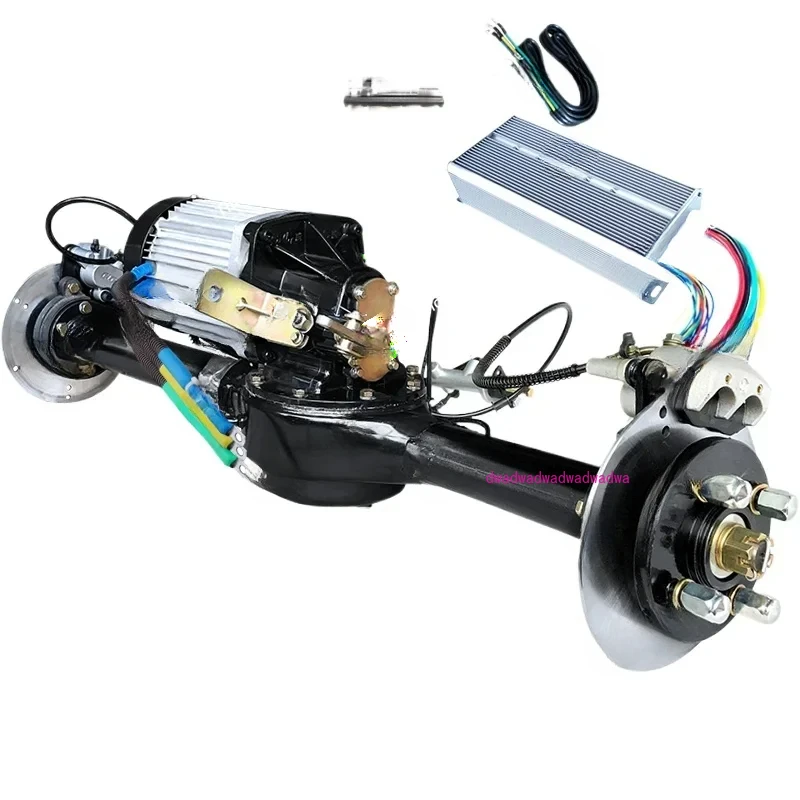 Electric Tricycle Rear Axle Assembly 60V72V3000W High-power Motor Integrated Oil Brake Disc Brake Modified Drive