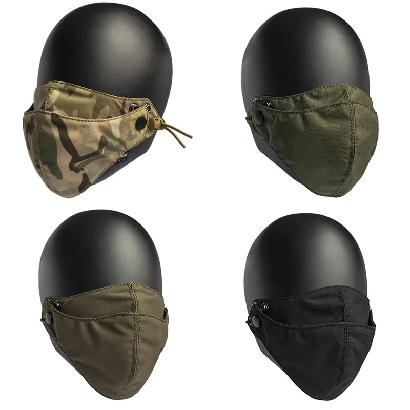 Multicolor outdoor tactical face mask for cycling, double-layer tactical real-life CS mask