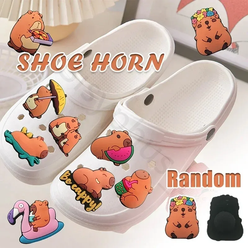 10-40PCS Super Cool Durable Capybara Shoe Charms for Croc Clogs Slides Unique Decoration Buckle Perfect Kids Party Gift Awesome