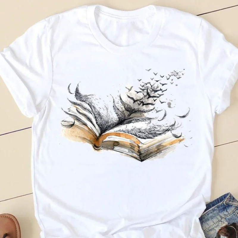 เสื้อยืดผู้หญิงสไตล์เรโทร พิมพ - Streetwear Brand Book บทวิจารณ์และราคา