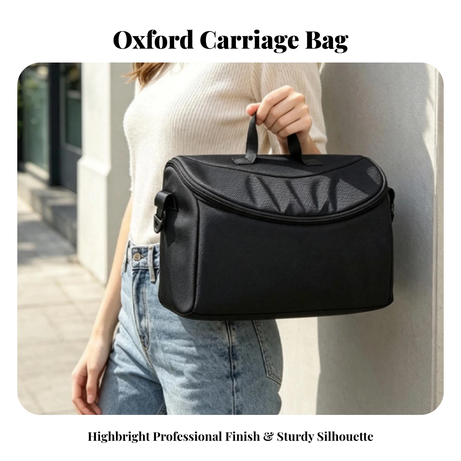 Stroller Organizer Bag Structured Stroller Organizer with Changing Mat Baby Diaper Bag with Shoulder Strap Large Capacity