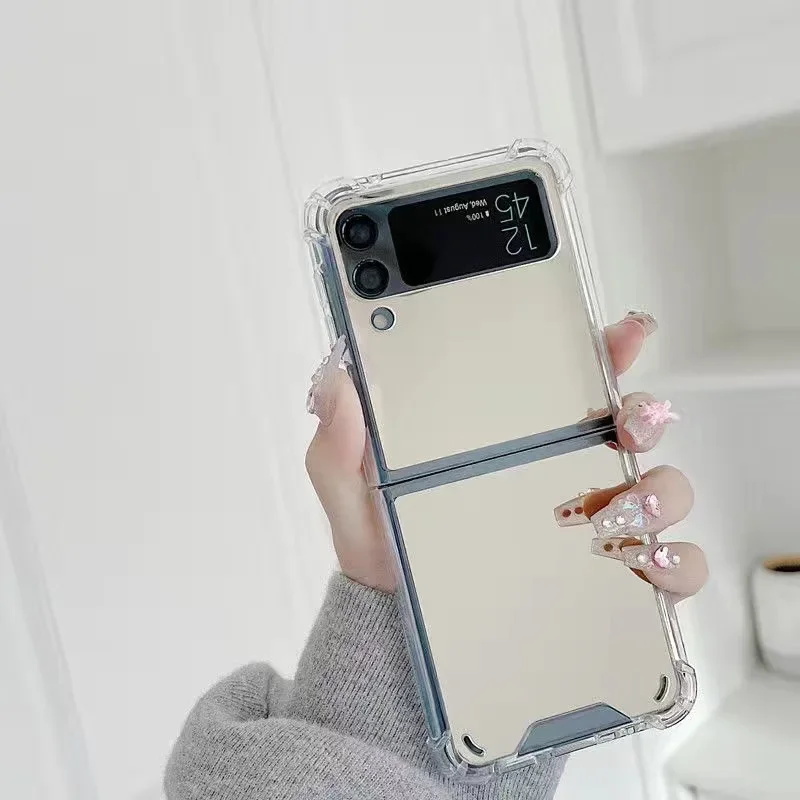Luxuriöse Handyhülle mit Make-up-Spiegel für Damen und Mädchen, passend für Samsung Galaxy Z Flip 3 4 5 6 7 FE Flip7 Flip6 5G, schlanke, robuste Schutzhülle. – Detail 18