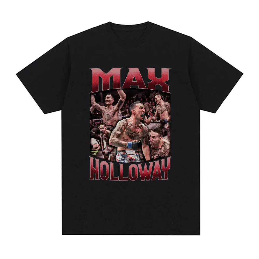 Max Holloway Blessed Graphic T-shirts Men Women Fashion High Street Vintage T Shirts Man Summer Tops O-Neck Short Sleeve T Shirt