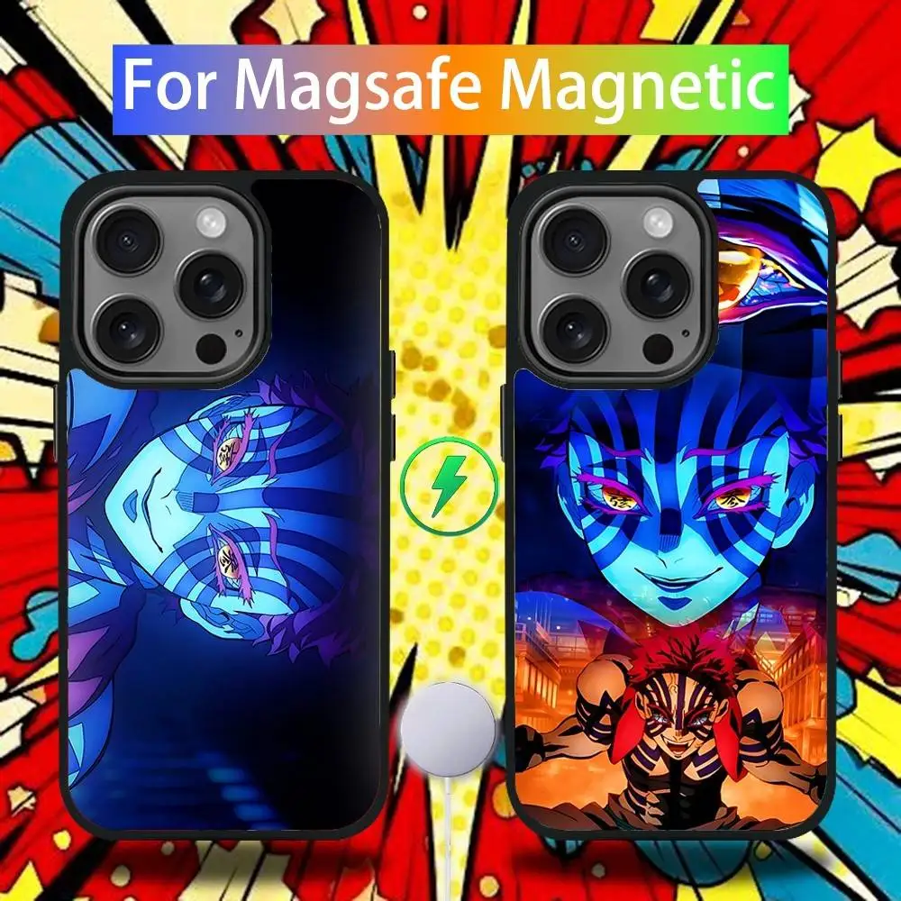 

Akaza D-Demon S-Slayer Phone Case For iPhone 16,15,14,13,12,11,Pro,Max,Plus,Mini,SE4,E Magnetic Magsafe Wireless Charging