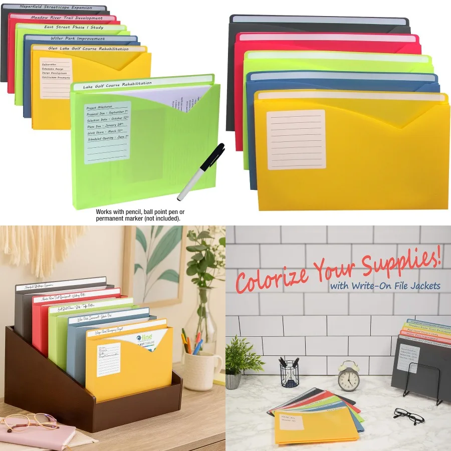 

Куртки C-Line для надписей из полиэтилена лаймово-зеленого янтарного, оранжевого цвета, синего цвета для офиса и школы, упаковка из 10 штук с прочными надписью