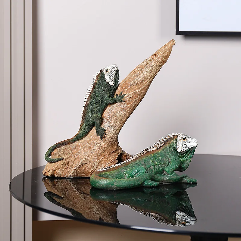 

Creative Simulation Lizard Animal Decoration Crafts Study Living Room Chameleon Porch Decoration