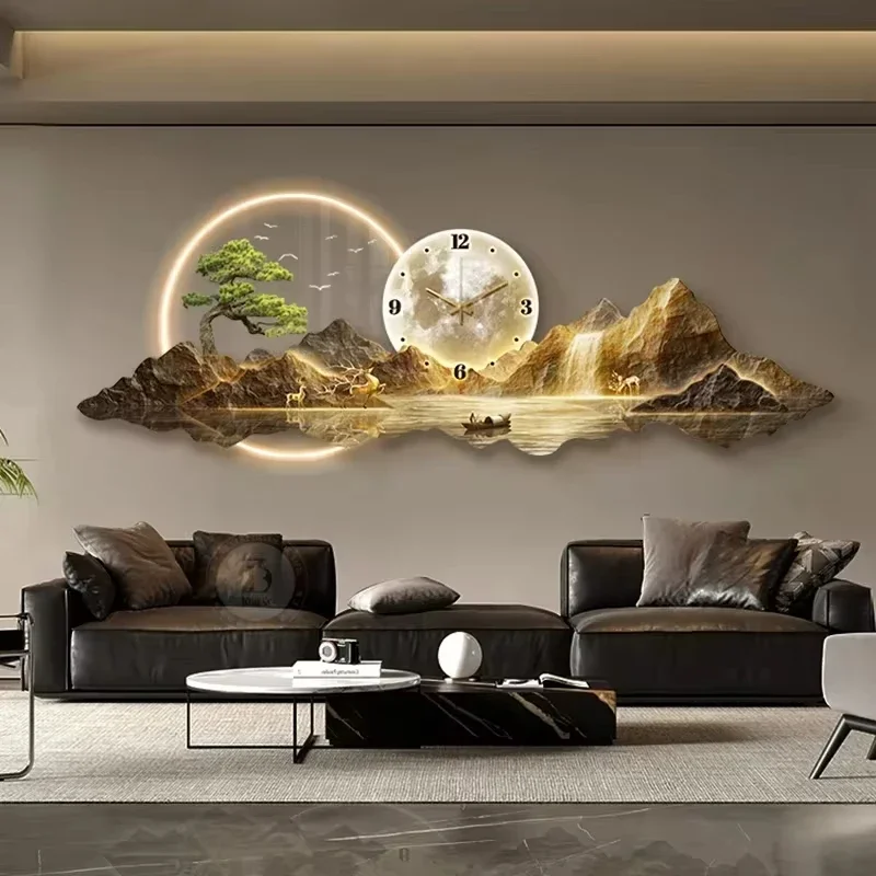 

Design Luxury Modern Nordic LED Wall Clock - Silent Minimalist Aesthetic for Living Room | Fashion HouseWarming Home Decor Art