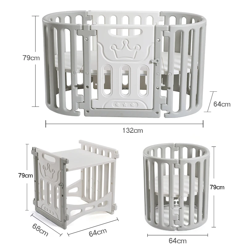 2020 New born multi-function detachable Baby Bed,  modern design Baby Crib with wheel