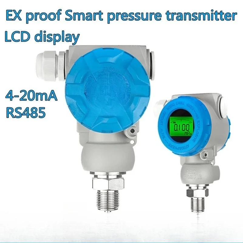 2088 Smart Pressure Transmitter LCD Display RS485 Modbus -1~1000bar Oil Water Gas Pressure Sensor Transducer