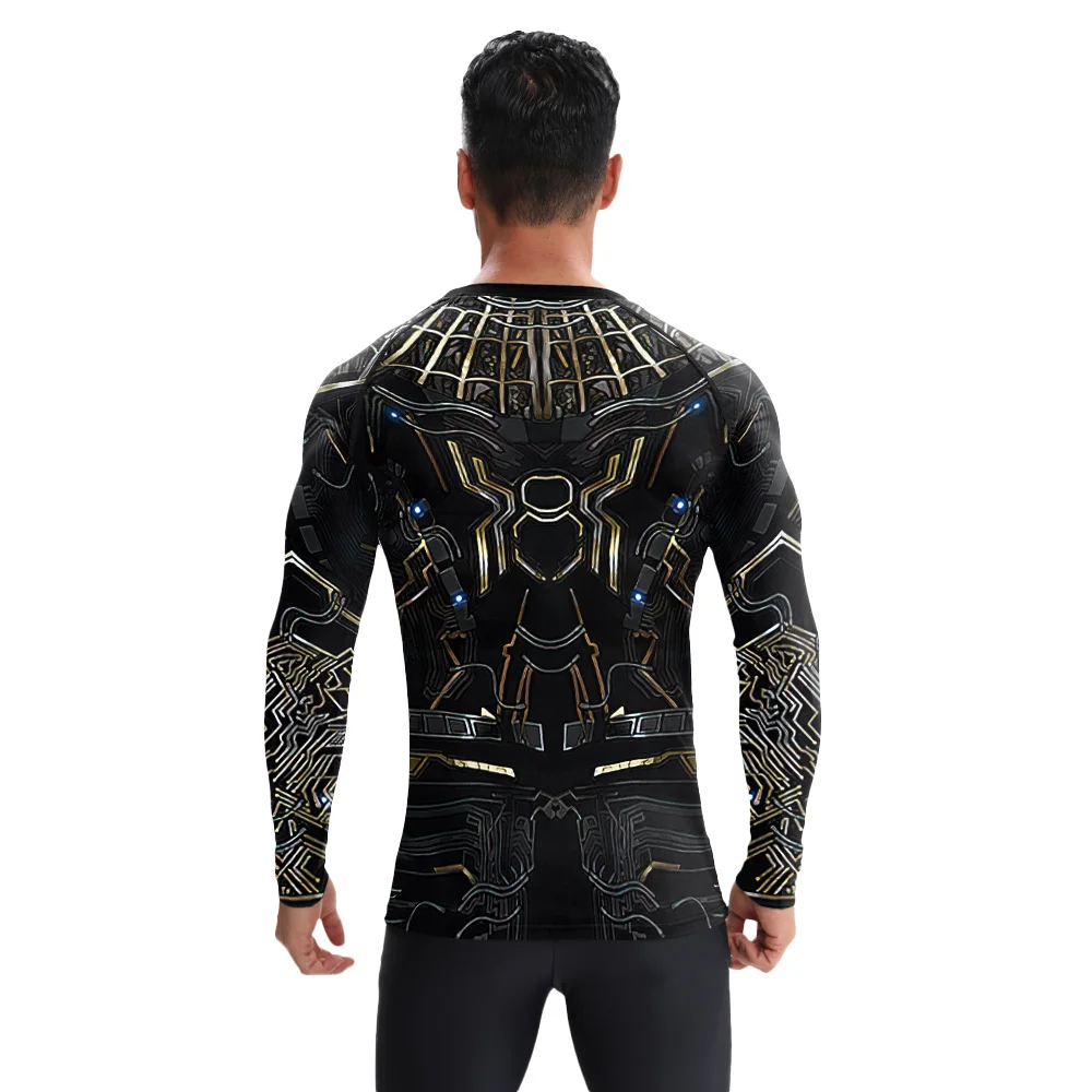Superhero Shirt Men Spider Comics Super Man Cosplay Costumes Compression Fitness Clothing Sport T Shirt Men Gym Fitness Tops Tee