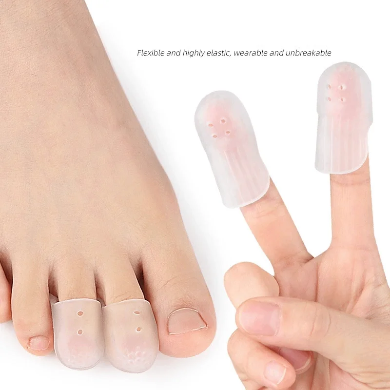 1/2Pairs Breathable Toe Protectors Sleeve Bunion Pads Cushion Big Guards Silicone Toe Covers for Protection of Ingrown Toenails