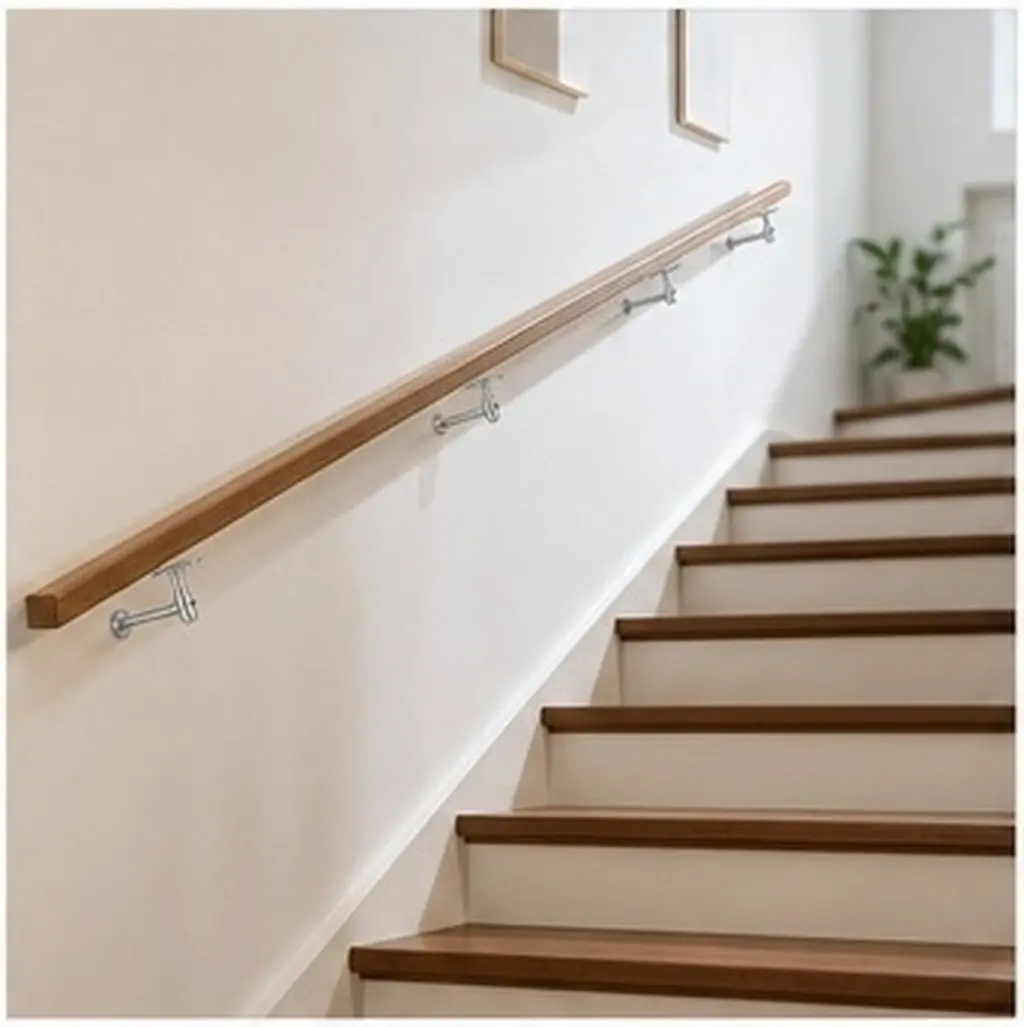 Stainless Steel Handrail Bracket Strong Indoor Stair Support Hand Rail Bracket Stairway Railing Safety Metal Holder