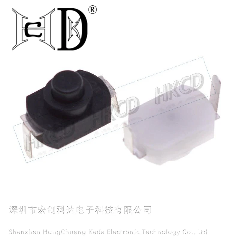 1208-WD 2Pin Horizontal Solder Lug Self-Locking Push Button Switch White Black Latching On Off Power Switch for Flashlight Torc