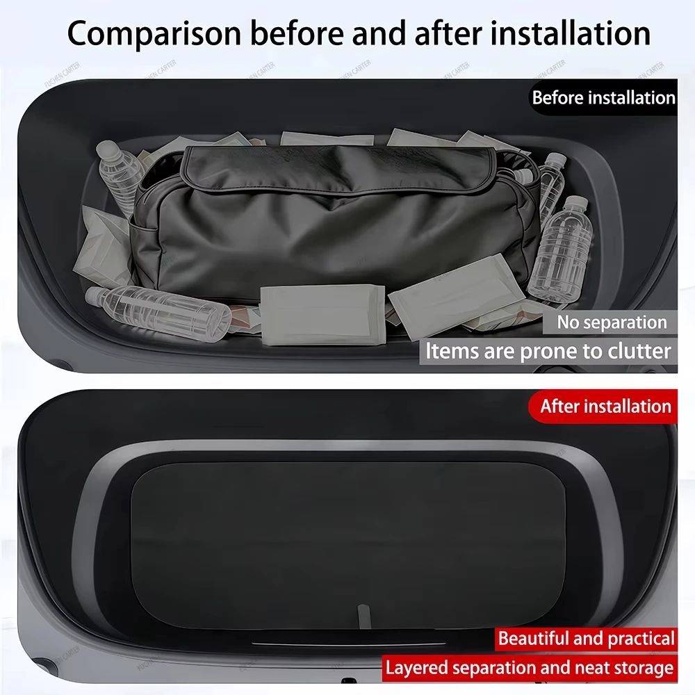 Double‑Deck Frunk & Rear Trunk Organizer Storage Box for Tesla Model YL / Model Y Juniper 2025‑2026, Car Interior Accessories