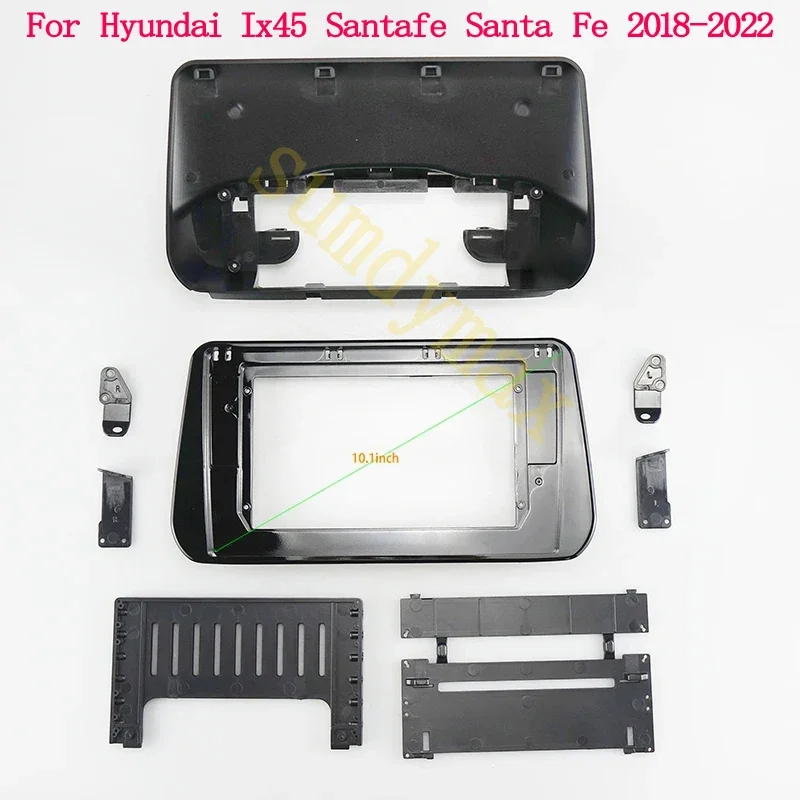 2 Din Car Radio Fascia for Hyundai Ix45 Santafe Santa Fe 2018-2022 Installation Frame Panel DVD Face Plate Trim