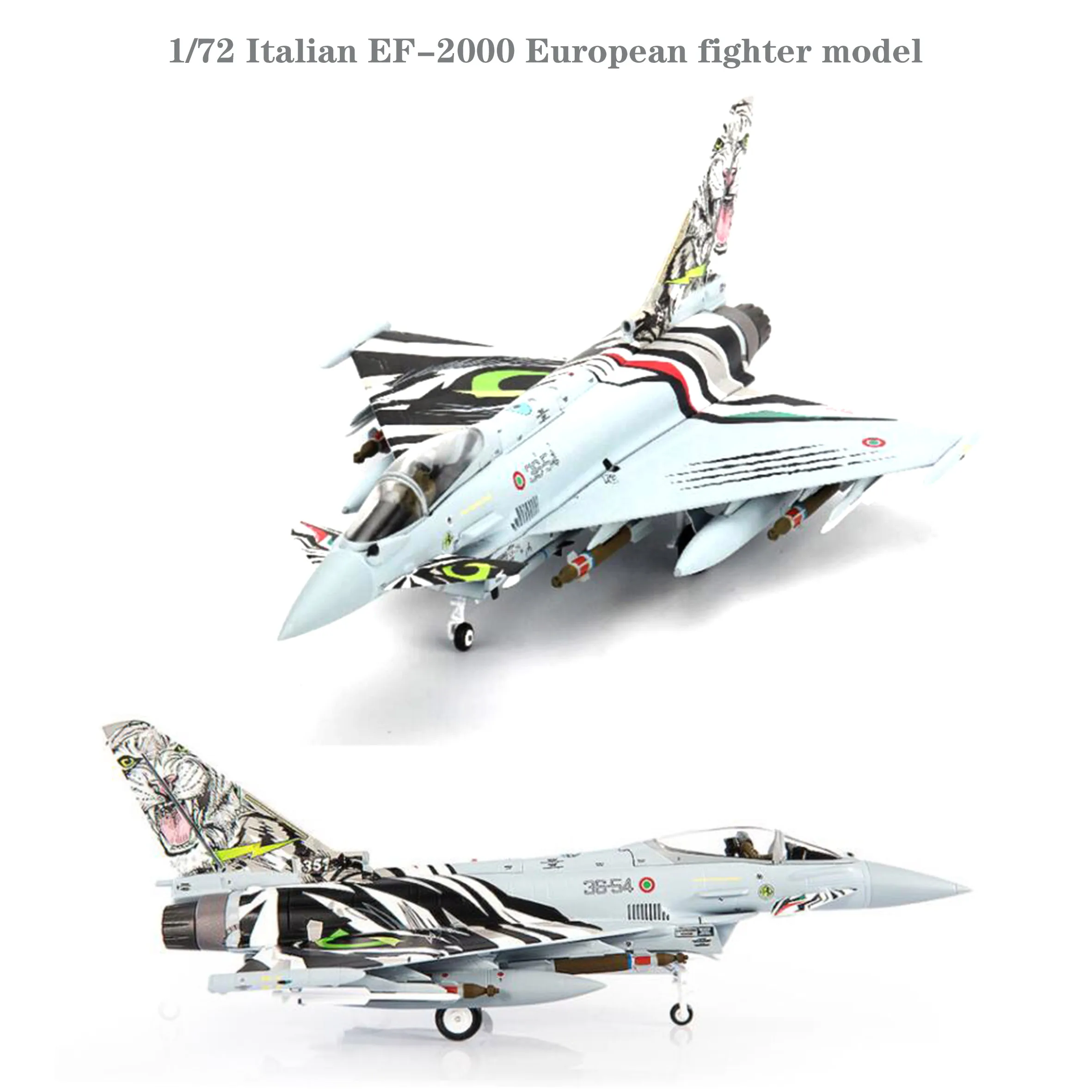 JCW-72-2000-009 1/72 Italian EF-2000 Typhoon S fighter model NATO Tiger Meet 2021 Alloy Collection Model