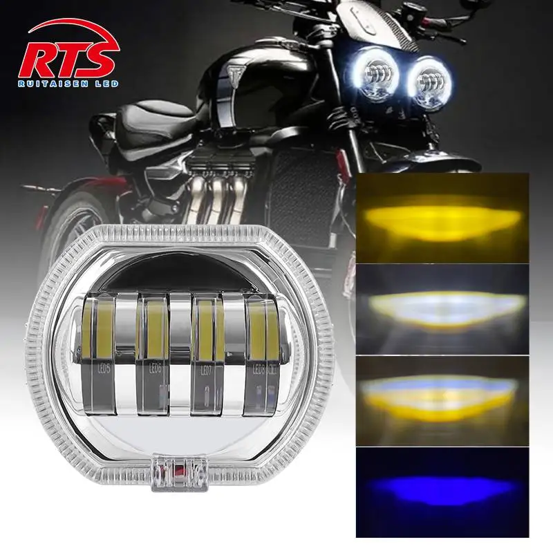 

Universal Motorcycle Headlight Electric Vehicle Modification LED Front Large Light Angel Devil's Eyes 4 LED Car Lamp Spotlight