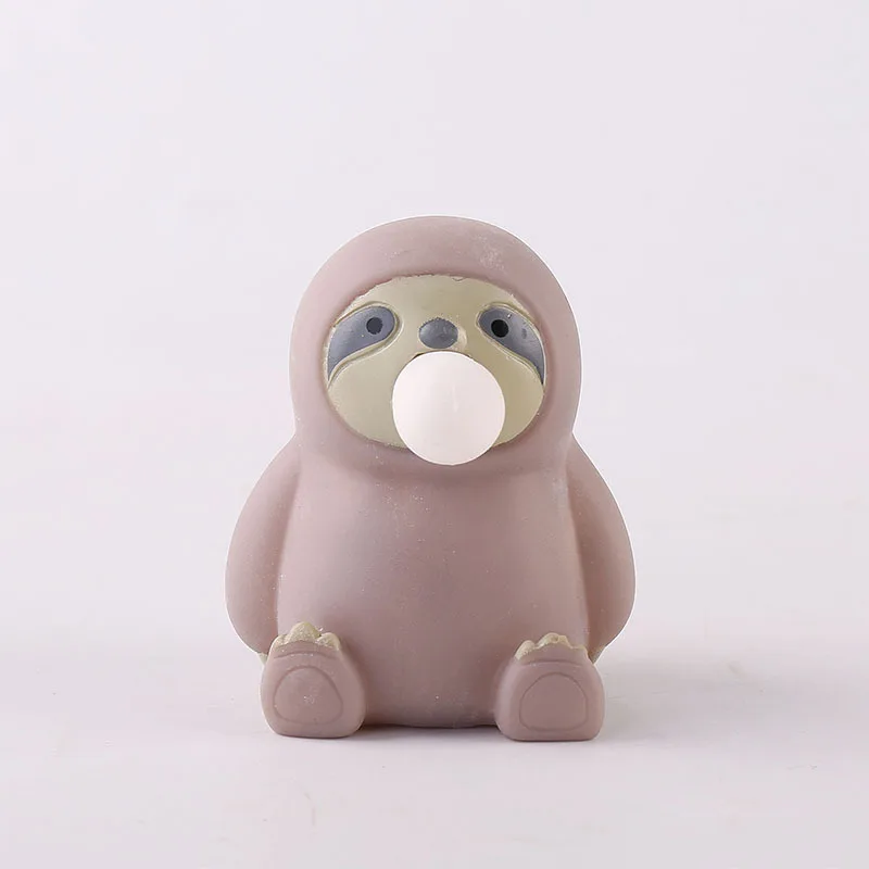 Animal Cute Anti-Stress Ball Decompression Cute sloth blowing bubbles Toys Abraact Soft Sticky Squishi Stress Relief Toys Gift