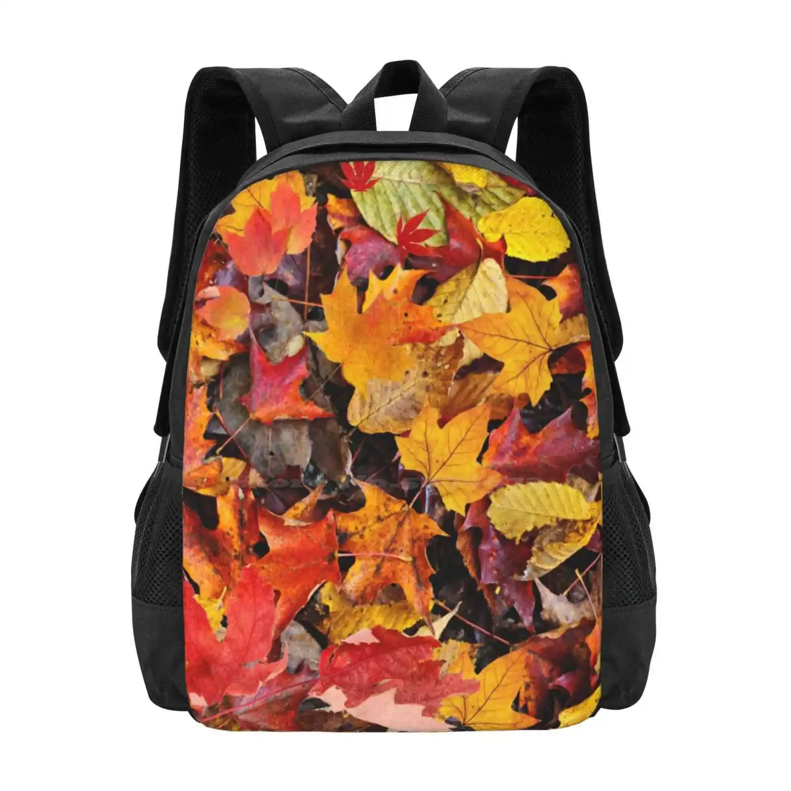 

Fall Autumn - Red Orange Yellow Leaves Hot Sale Schoolbag Backpack Fashion Bags Thanksgiving Orange Trees Fall Trees Autumn