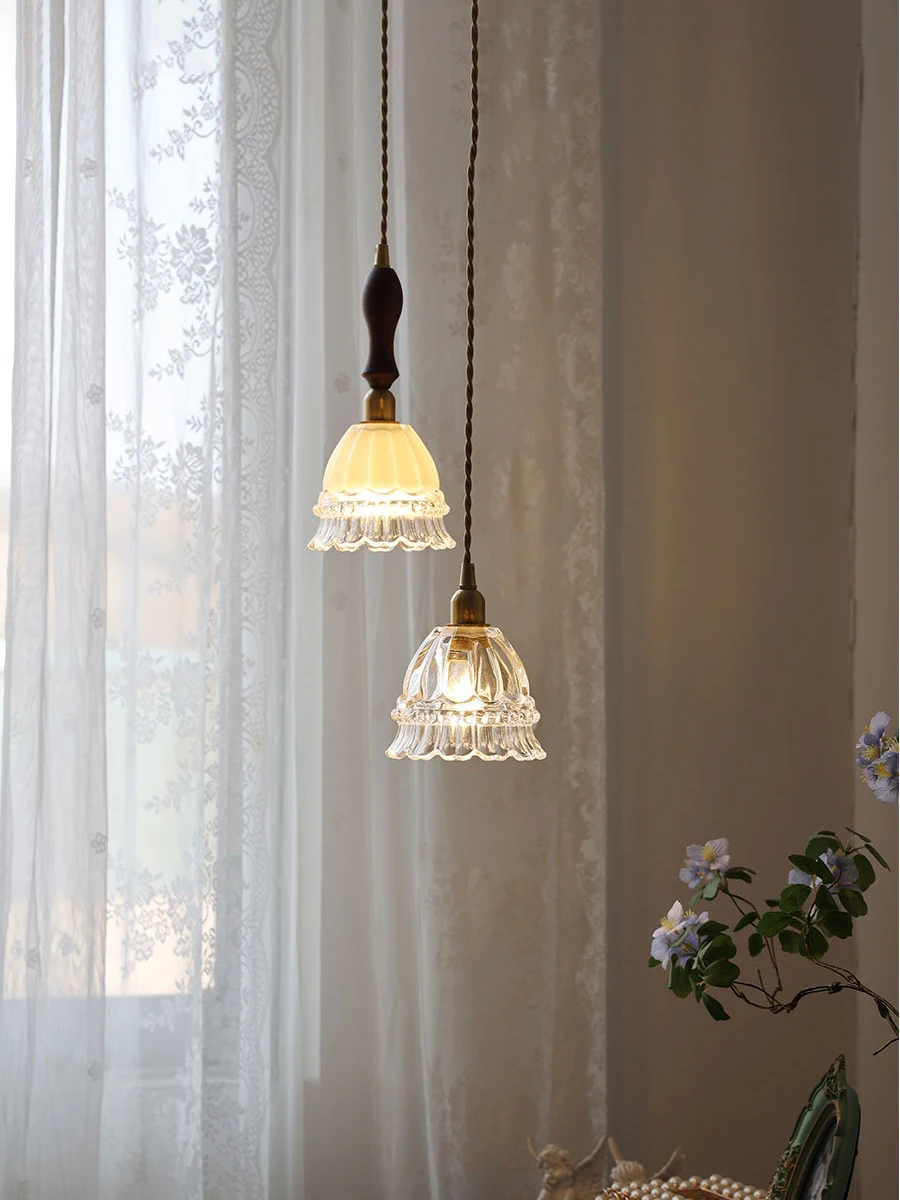 

Modern Minimalist Chandelier Ceiling Lamp Glass Shade for Bedroom Dining Room Green Vintage LED Hanging Lamp Luminaire Lighting