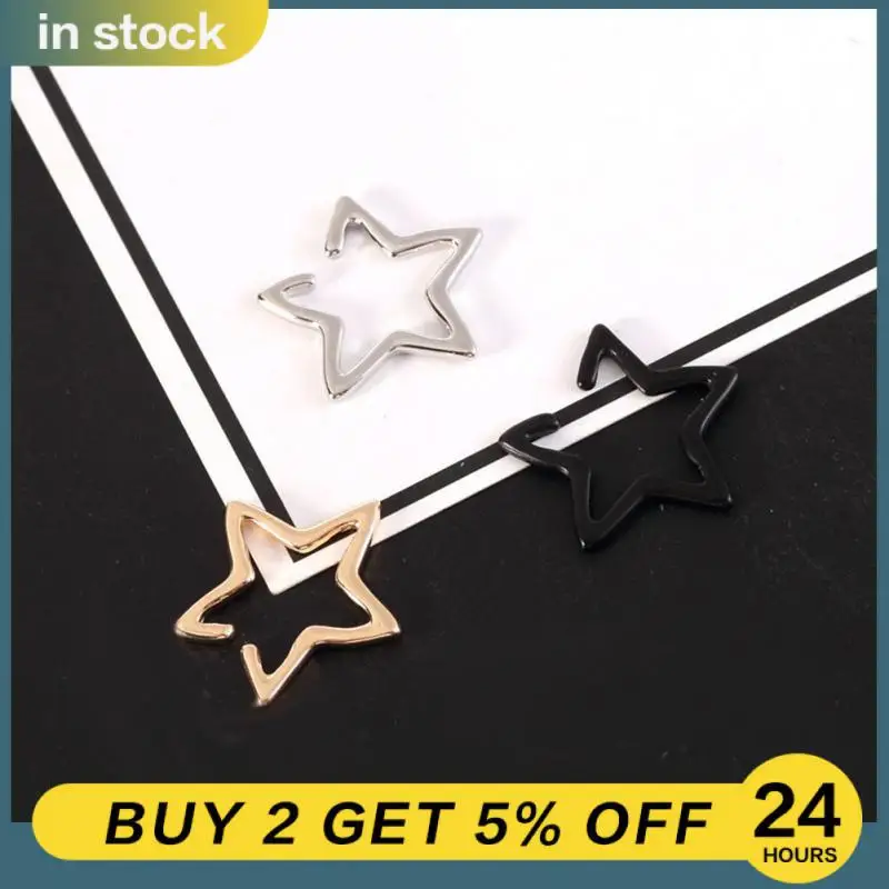 Punk Statement Jewelry Hollow Earcuff Vintage Ear Buckle Metal Jewelry Gifts Classic Fake Cartilage Earring Star Shape Ear Clip