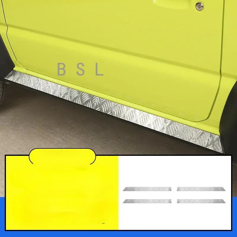 

Accessories 304 Stainless Steel Car Body Kit Side Skirt Door Sill Scuff Plate Protective for Jimny 2019+ JB64 JB74