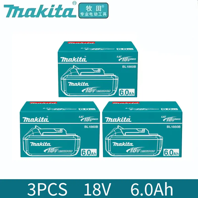 Makita oplaadbare lithiumbatterij 18V 6000mAh originele Makita gereedschapsbatterij BL1860 BL1890 DC18RC oplader 18V batterij - afbeelding 1