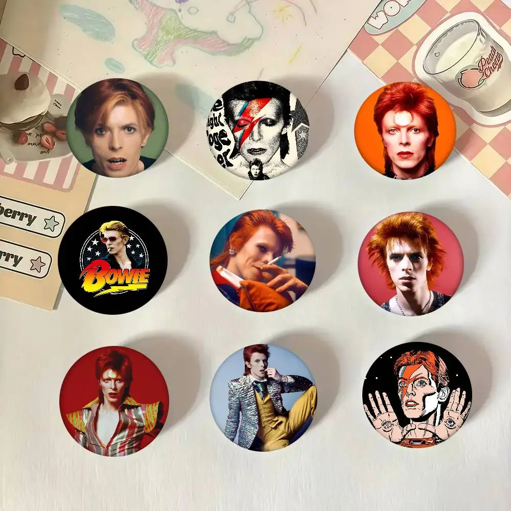 Sänger D-David B-Bowies Runde Abzeichen Kreative Brosche Kleidung Rucksack Zubehör Anstecknadel