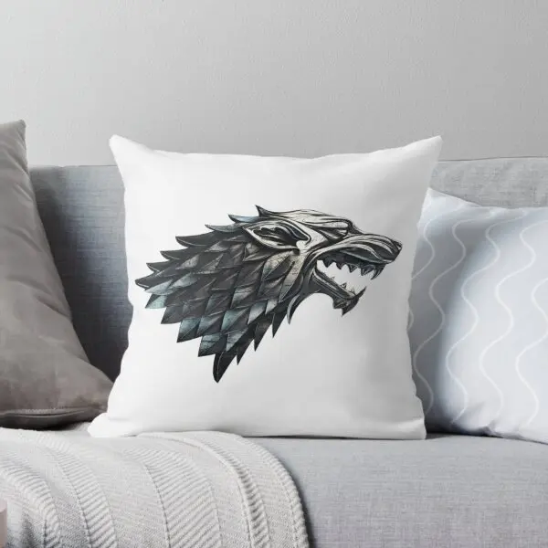 House Stark Game Of Thrones  Printing Throw Pillow Cover Case Office Sofa Wedding Square Home Pillows not include One Side