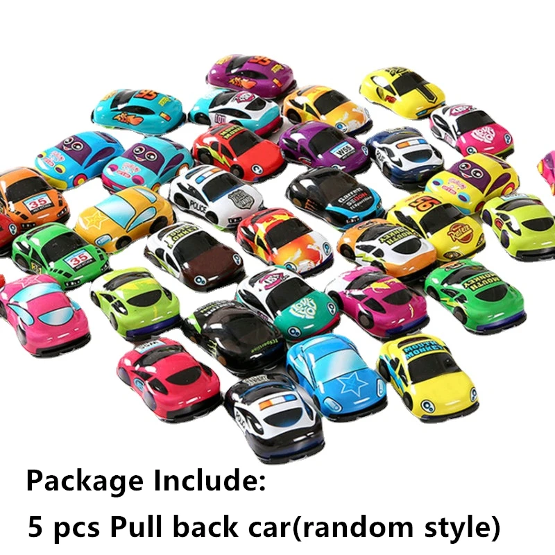 5 pz/lotto Mini Pull Back Vehicle inerziale Racing Car Truck elicottero modello Cartoon Toys Cars bambini regali di compleanno vari stili