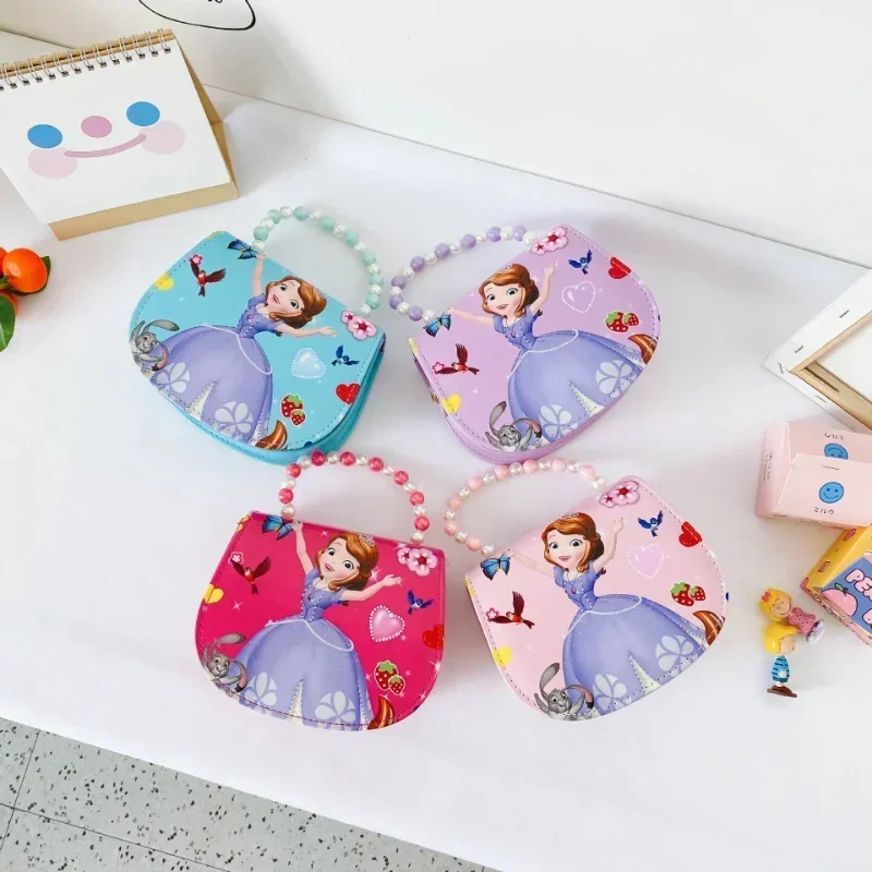 Disney Cartoon Frozen 2 Elsa Anna Princess Toy Shoulder Bag Girls Princess Sofia Baby Tote Bag Kids Fashion Casual Messenger Bag