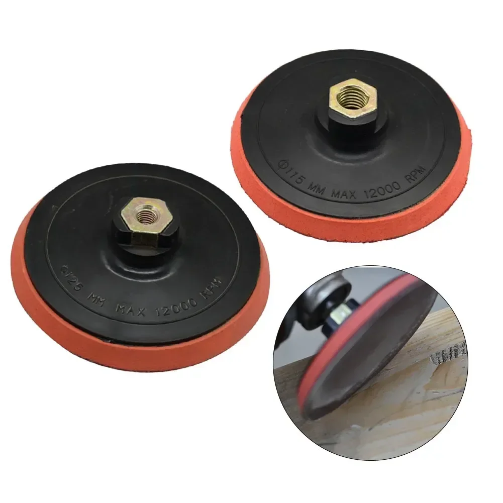 1pc 4.5/5"inch 115/125mm Backing Pad Self-adhesive Hook And Loop Backed Plate Abrasive Disks For Sander Angle Grinder Power Tool