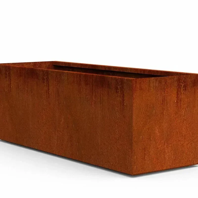 Corten Steel Planter Large Round for Garden Sturdy Construction