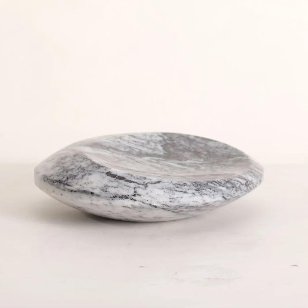 

Modern simple marble tray living room wine cabinet soft decoration ornament