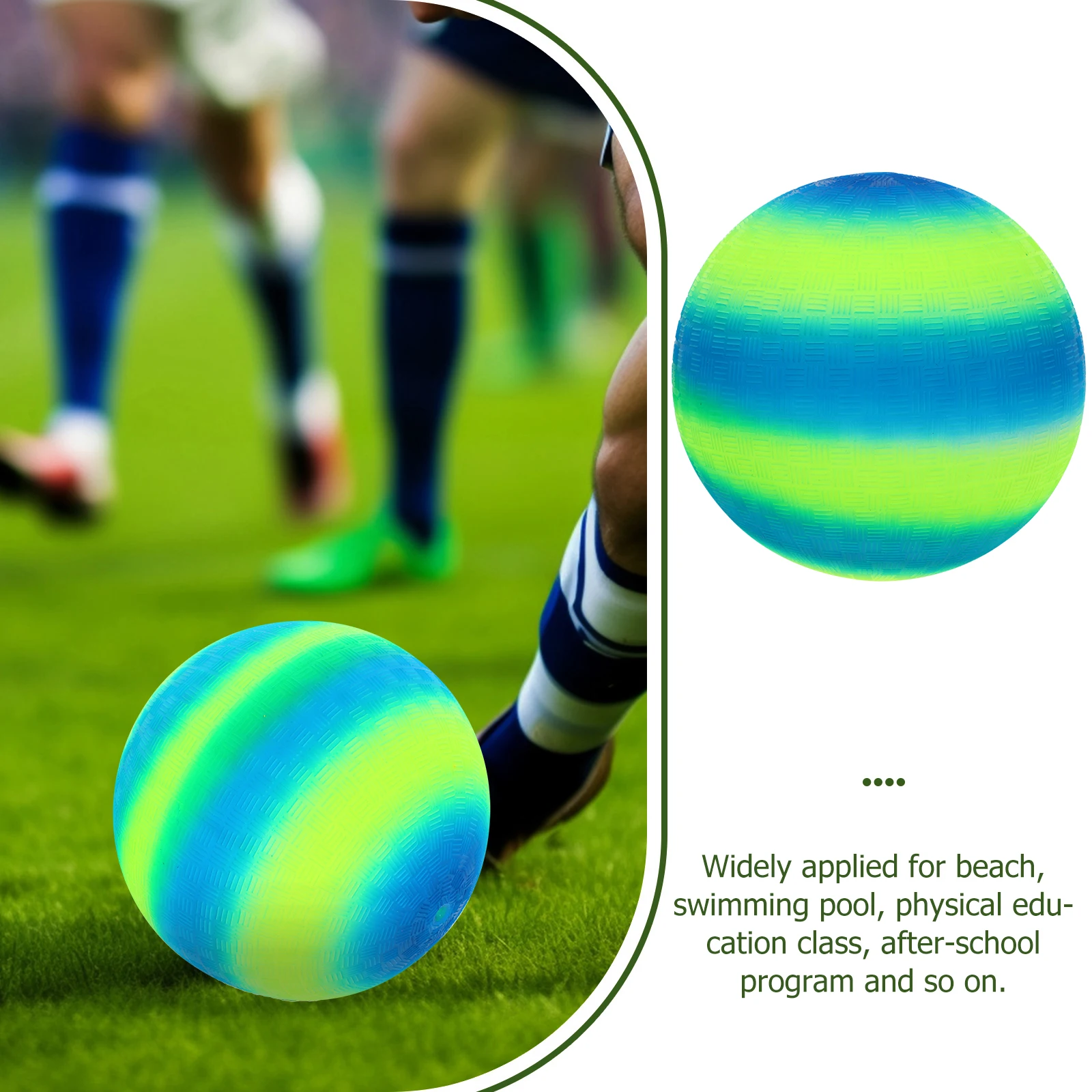 Klopfball 8,5 Zoll PVC Regenbogen-Spielplatzbälle für Kinder im Alter von 8 bis 12 Jahren Hüpfspielzeug Material Outdoor-Indoor-Spiele