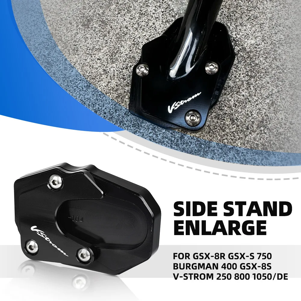 

Foot Side Stand Extension Pad Support Plate FOR SUZUKI GSX-8R GSX-S 750 Burgman 400 GSX-8S V-Strom 250 800 1050/DE Kickstand