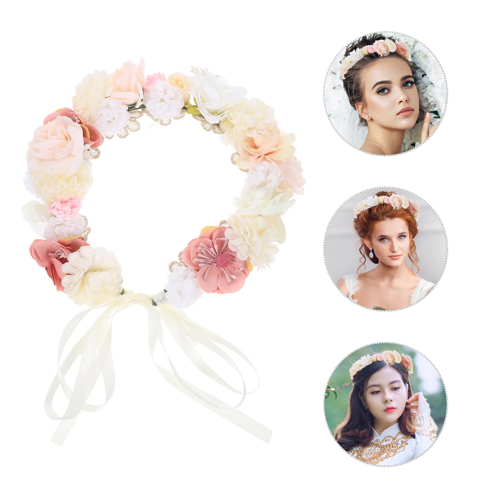 

Adjustable Sparkling Flower Headband Women Hair Hoop Bridal Accessories Elegant Headgear For Wedding Party Prom Bridesmaid Bride