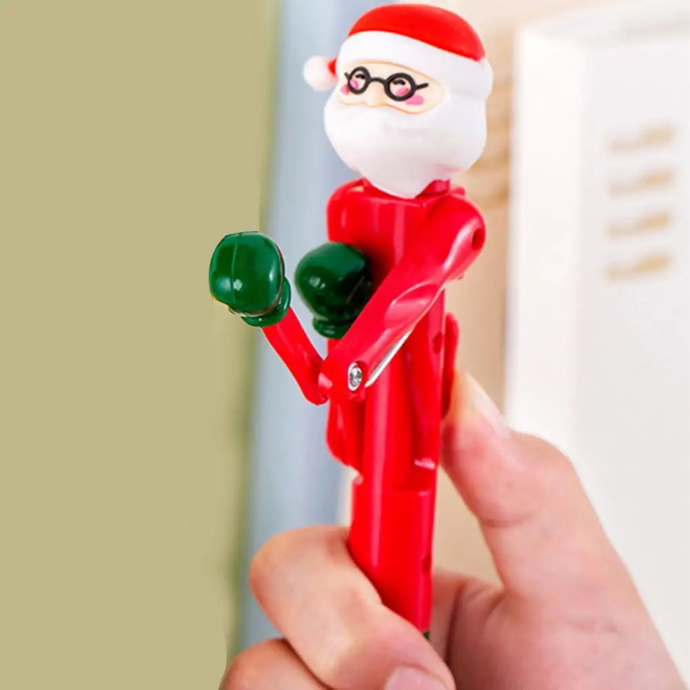 

Забавная рождественская креативная боксерская ручка с подвижной фигурой, забавная анимированная новинка, шариковая ручка для студентов, гелевая ручка для снятия стресса, офисная