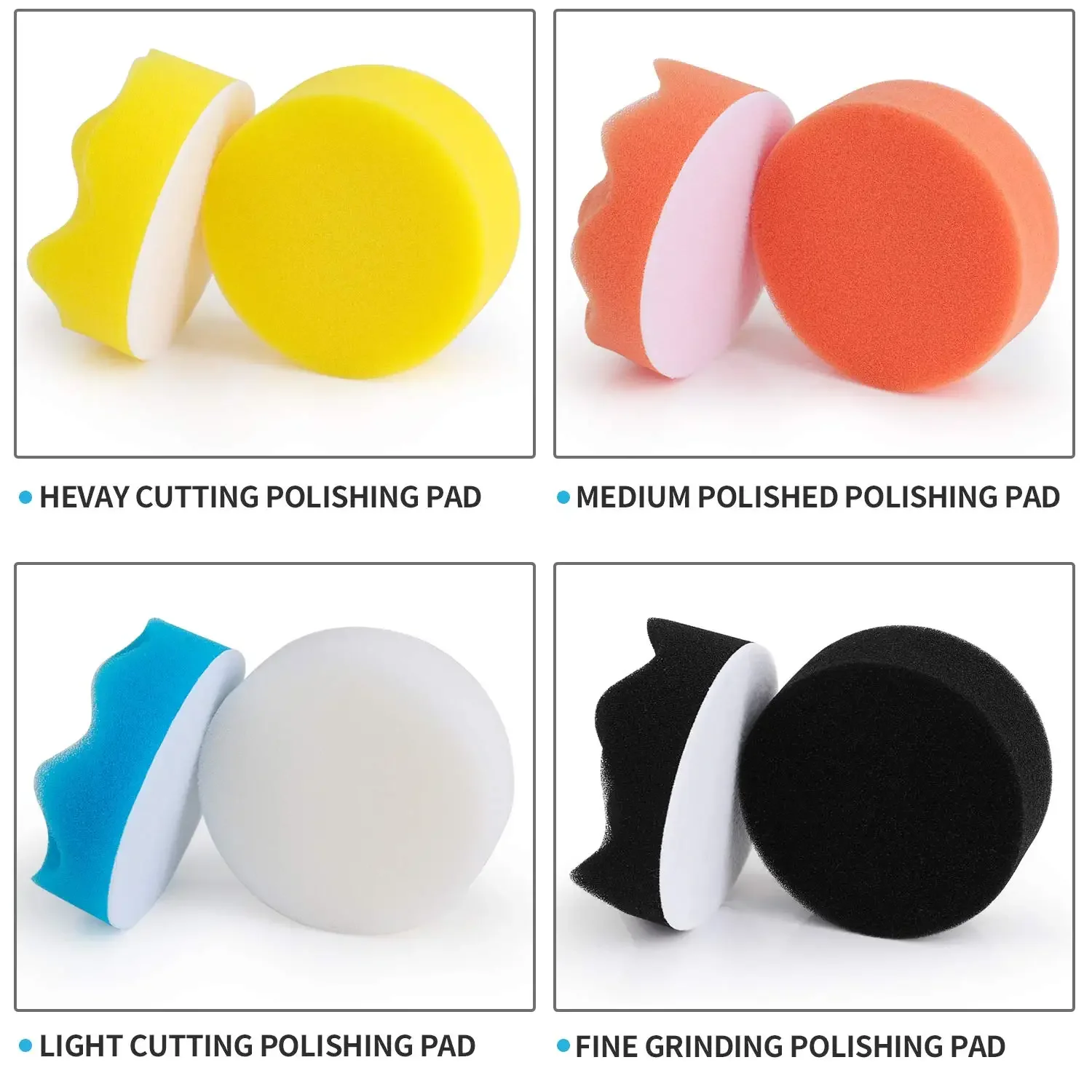 11Pcs Kit 3-Inch Buffing Pad Car Foam Drill Sponge Wool Polishing Pads Car Buffer Polisher for Sanding, Waxing, Sealing Glaze