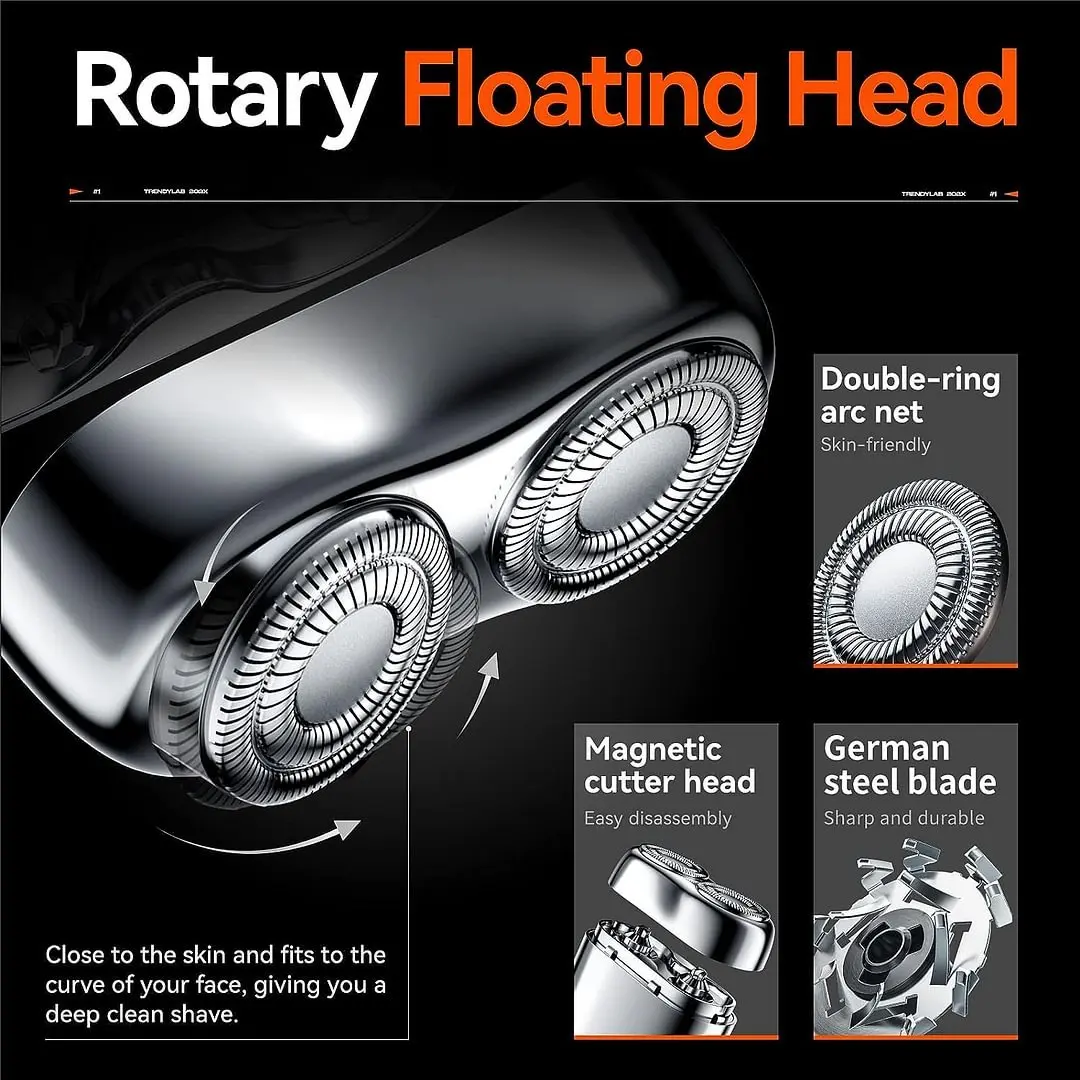 2025 New Mini Electric Shaver Double Head Men's Razor Portable Beard Trimmer Shaver Waterproof Pocket Razor And Shaver Replace